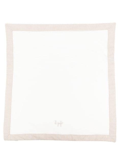 Il Gufo logo-embroidered stretch-cotton blanket
