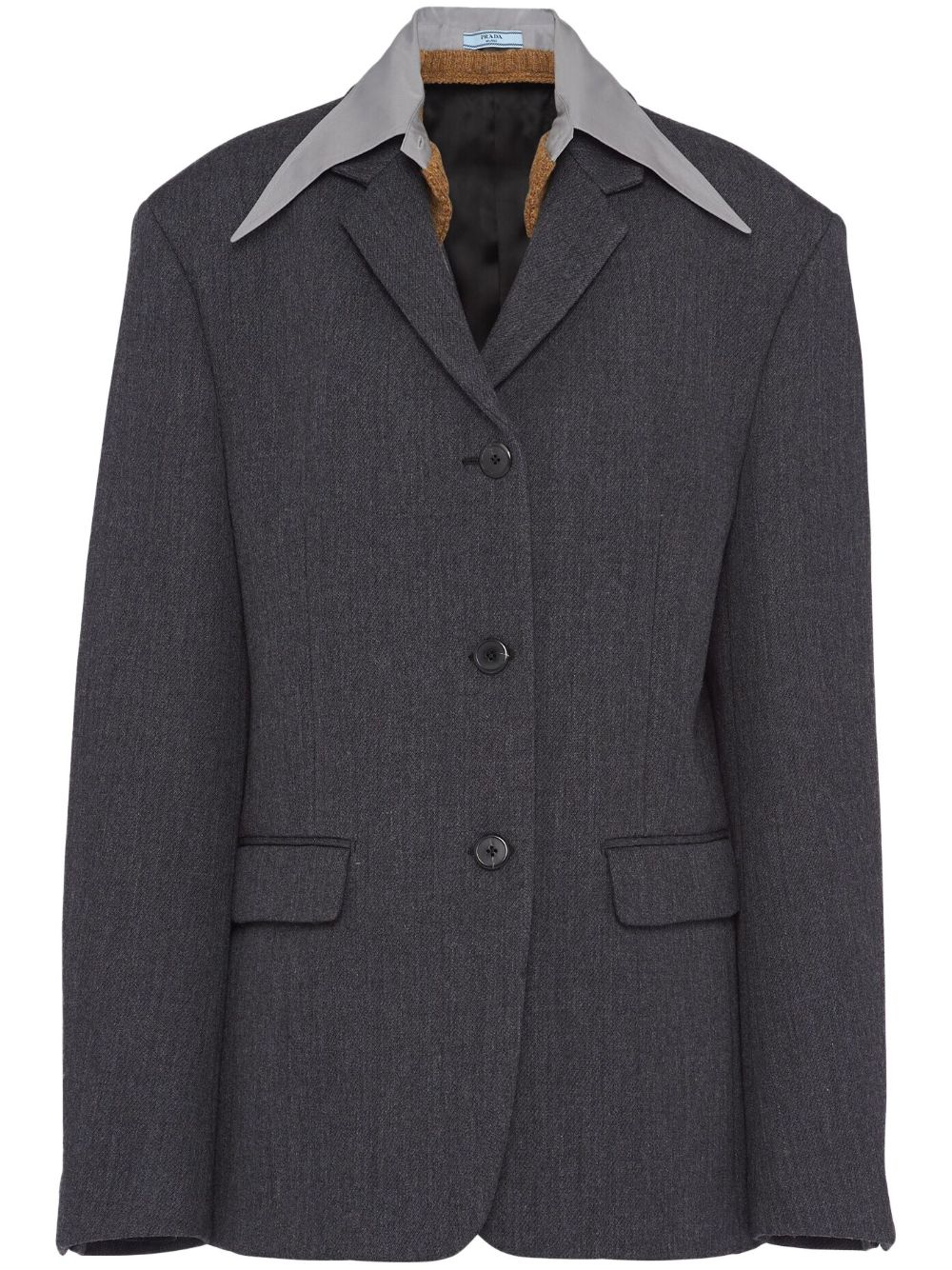 single-breasted wool jacket