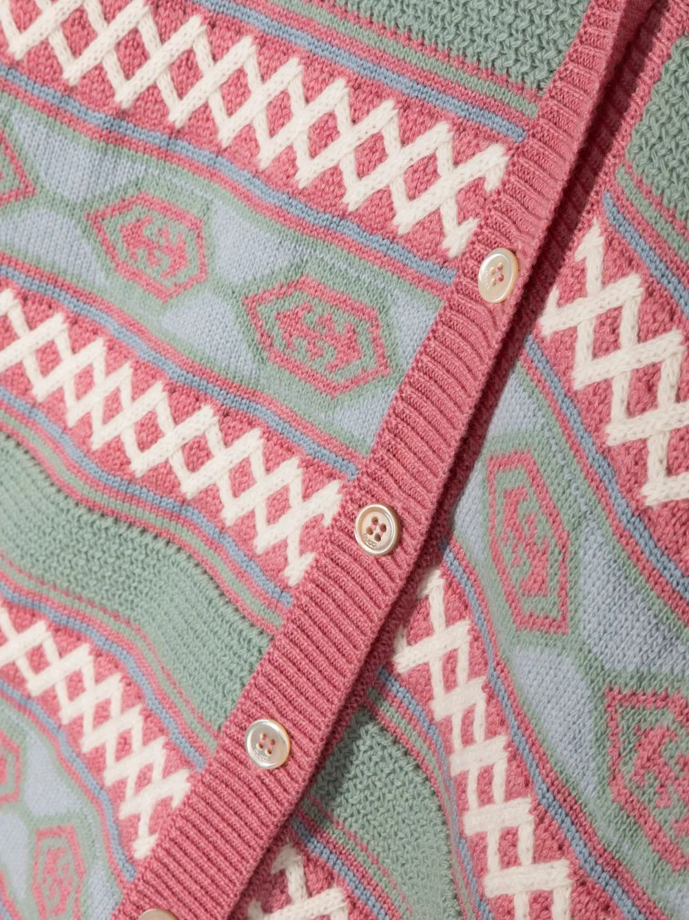  Gucci Kids Interlocking G Wool Cardigan - Pink 