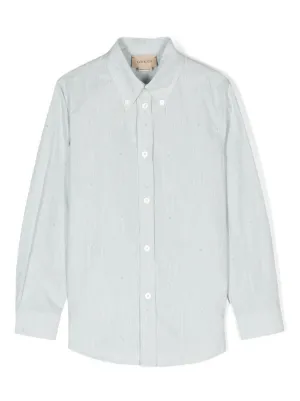 Gucci Kids ロングスリーブ シャツ | ブルー | FARFETCH JP