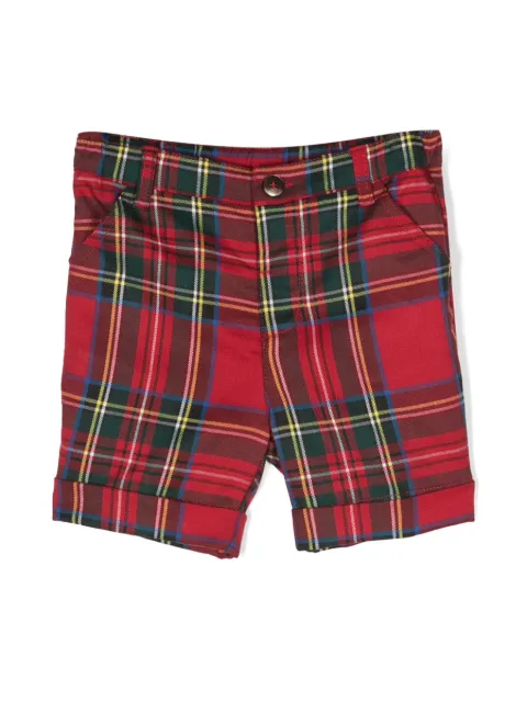 Siola tartan-check turn-up shorts