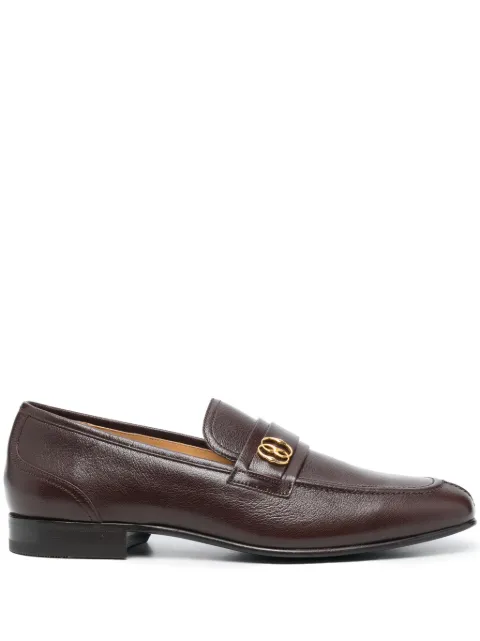 Bally Suisse logo-plaque leather loafers