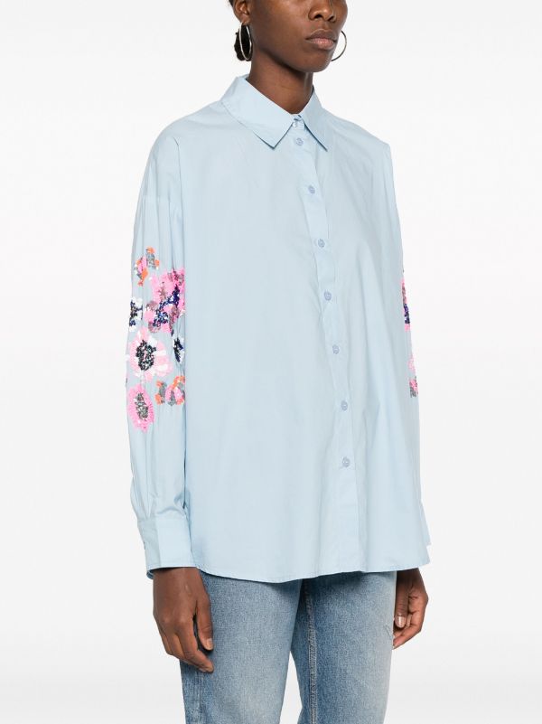 Louis Vuitton button down shirt with sequin detail on collar