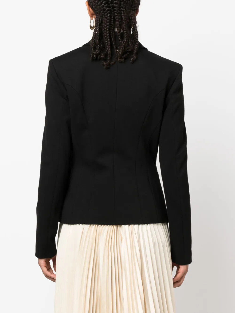 Dondup Peak-lapel Double-breasted Blazer In Black