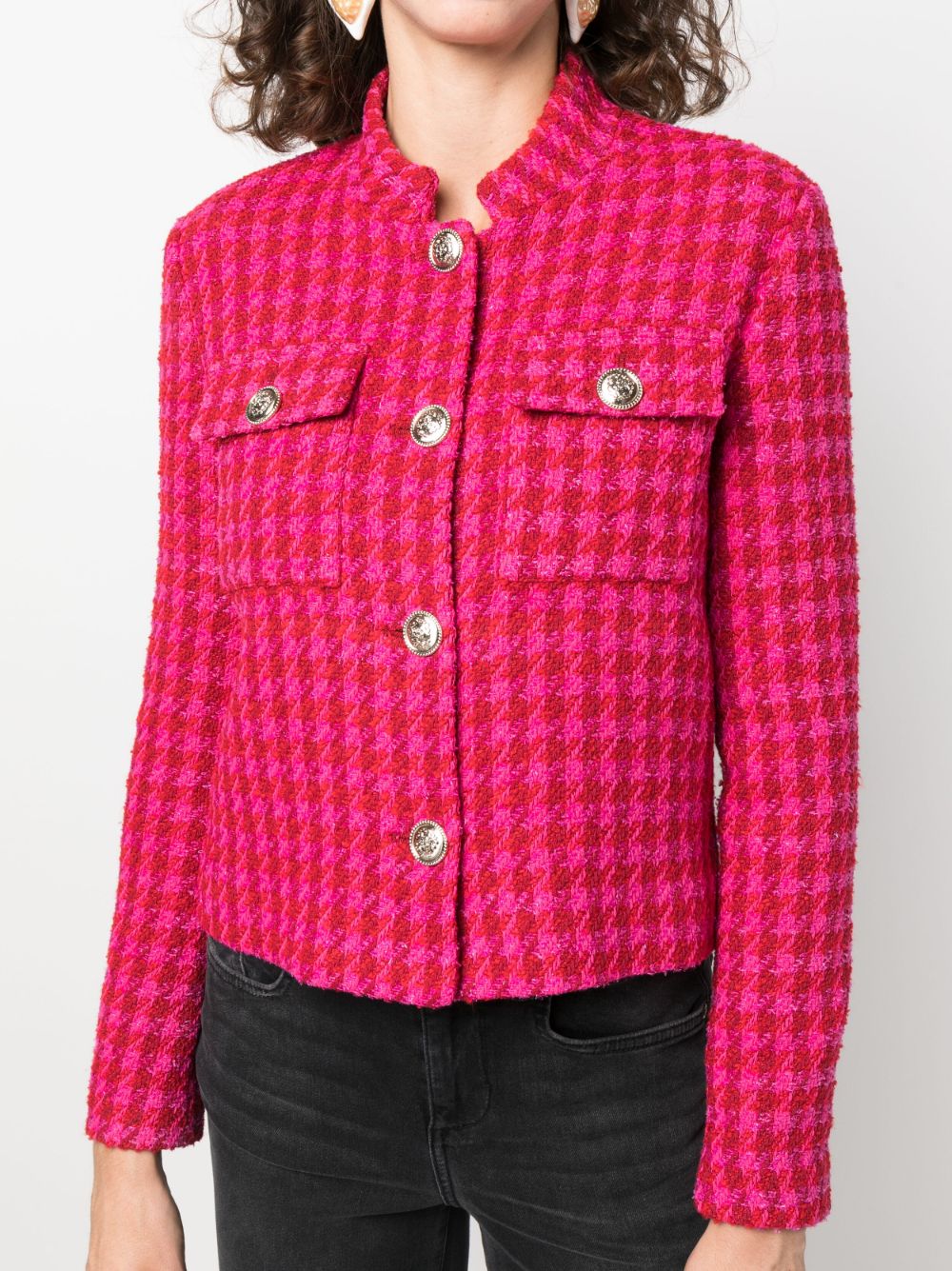 LIU JO houndstooth-pattern Tweed Jacket - Farfetch