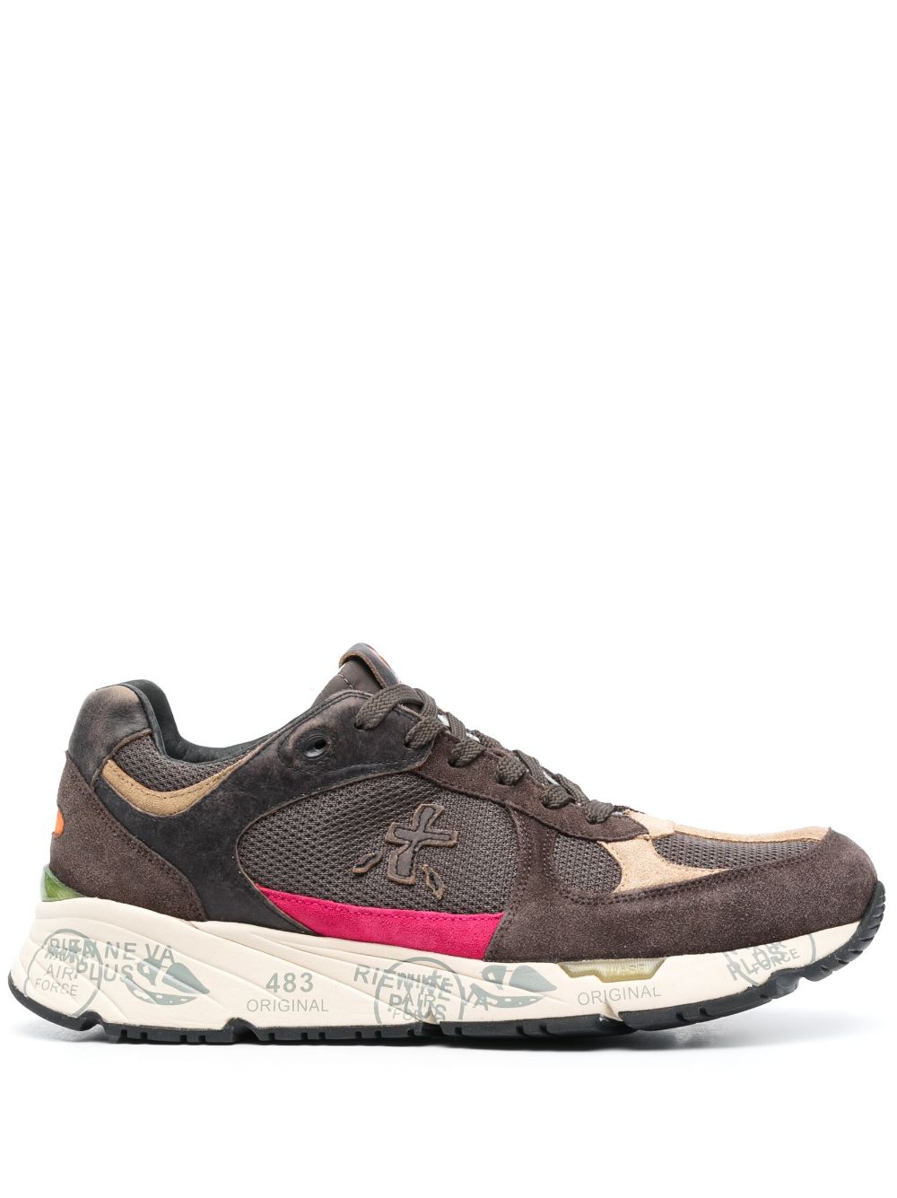 Premiata Mase panelled sneakers - Brown