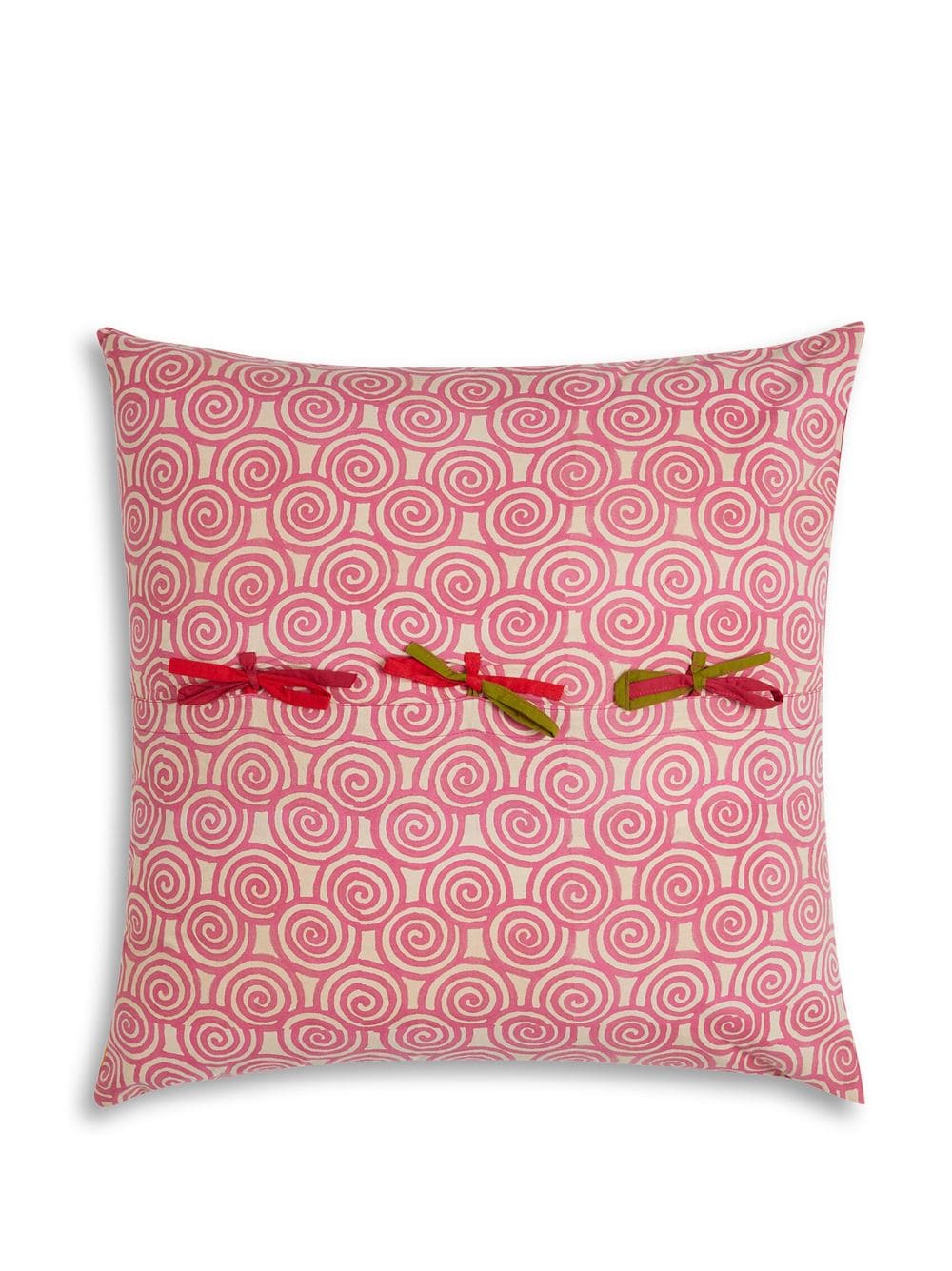 Shop Lisa Corti Camelia Magenta Floral-print Cushion In Pink