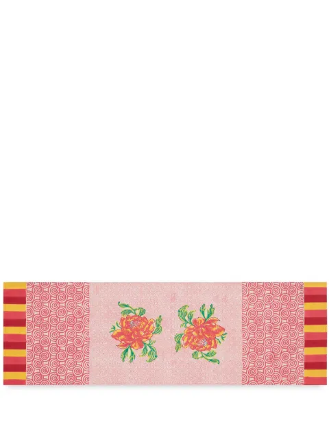 Lisa Corti Camelia Magenta rectangular runner