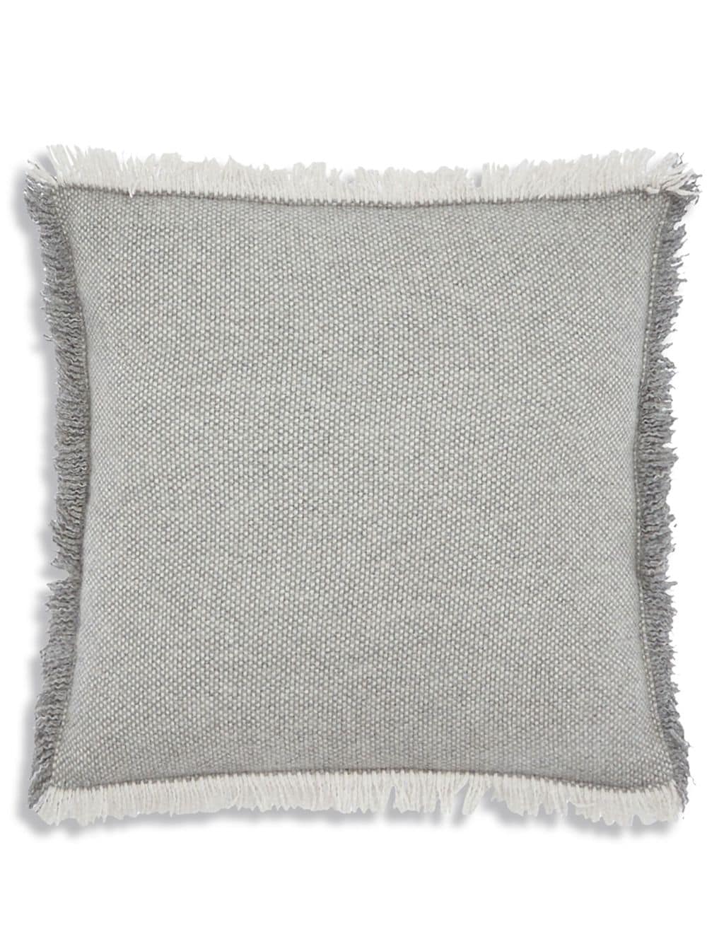 alonpi cashmere Spic frayed-edge cushion - Grau