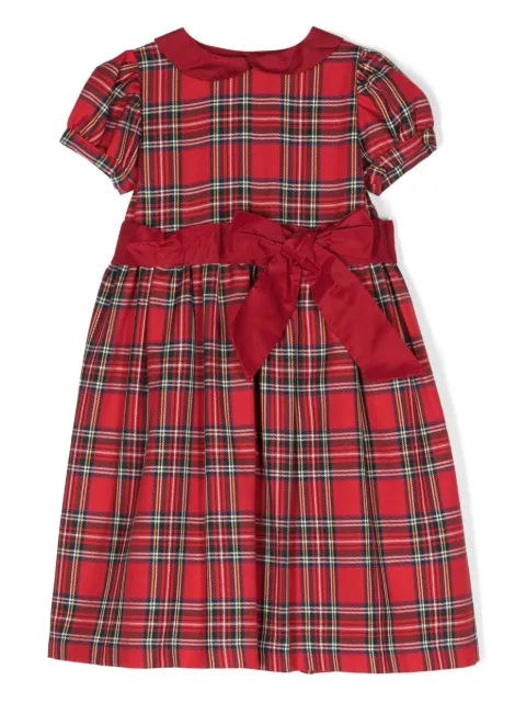 Siola bow-detail plaid midi dress