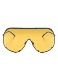 Rick Owens Shield Temple oversize-frame sunglasses - Black