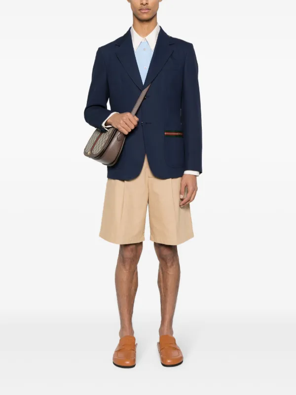 Gucci Web Stripe-embellished Blazer | Blue | FARFETCH