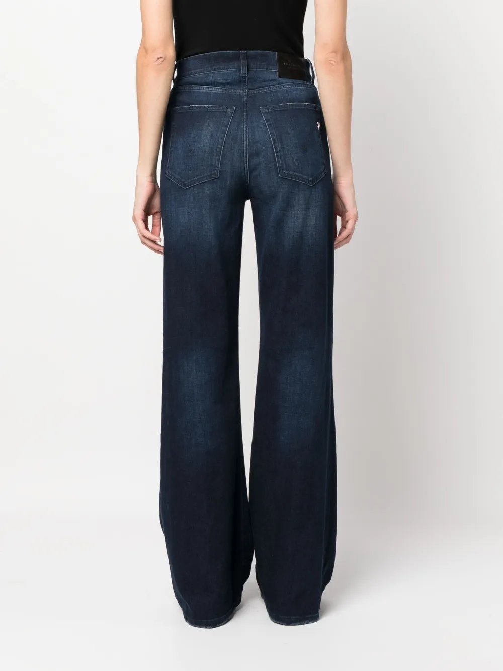 Dondup High-waist Wide-leg Jeans In Blue