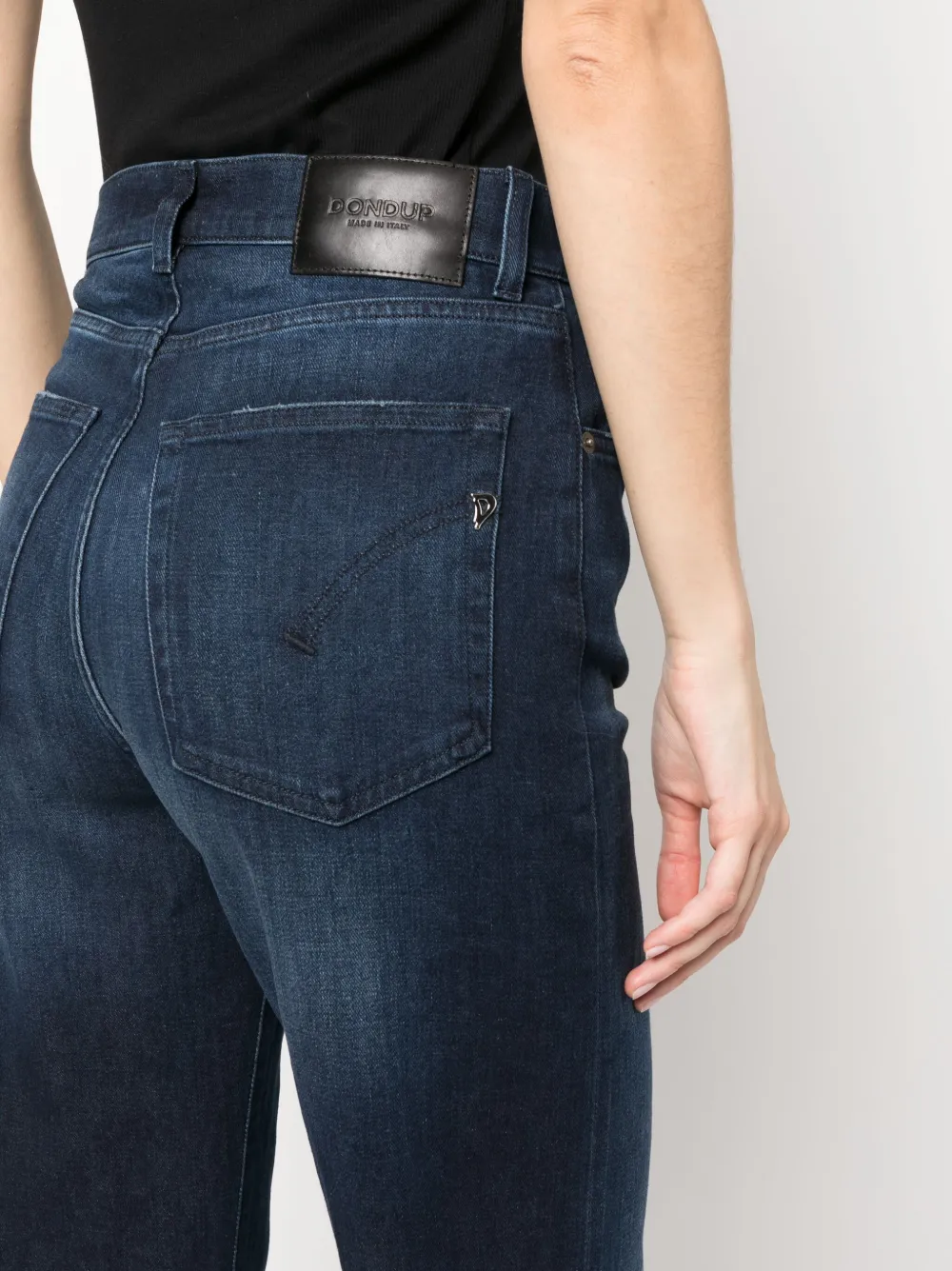 Dondup High-waist Wide-leg Jeans In Blue