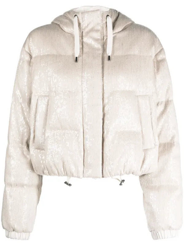 Sequin deals hooded jacket