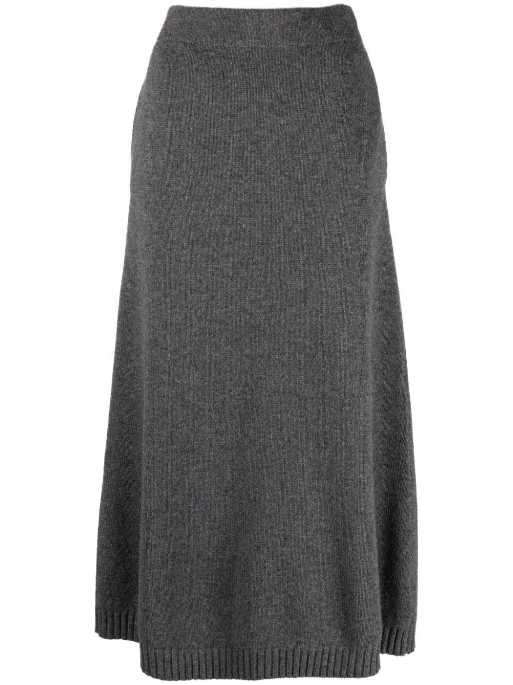 Brunello Cucinelli High-waisted Maxi Skirt In Grey