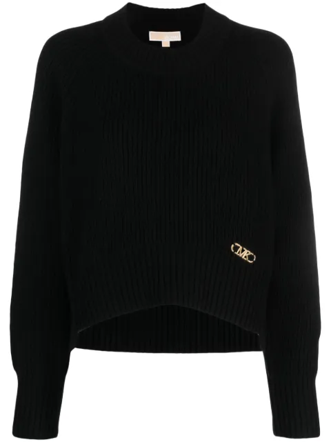 Michael Kors logo-plaque knitted jumper