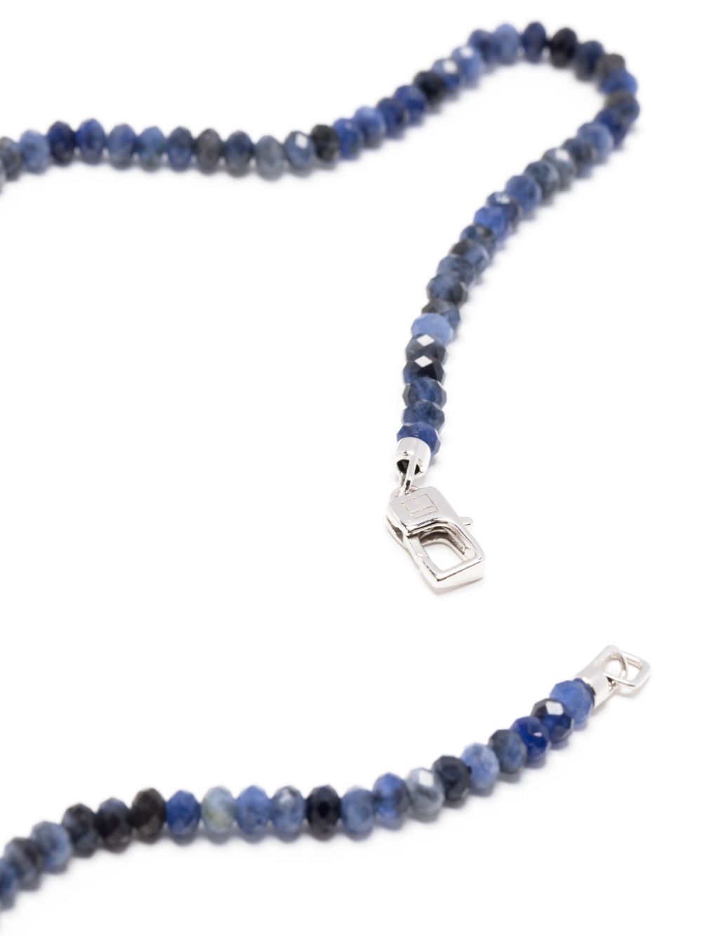 Tateossian Nodo-style beaded necklace - Blauw