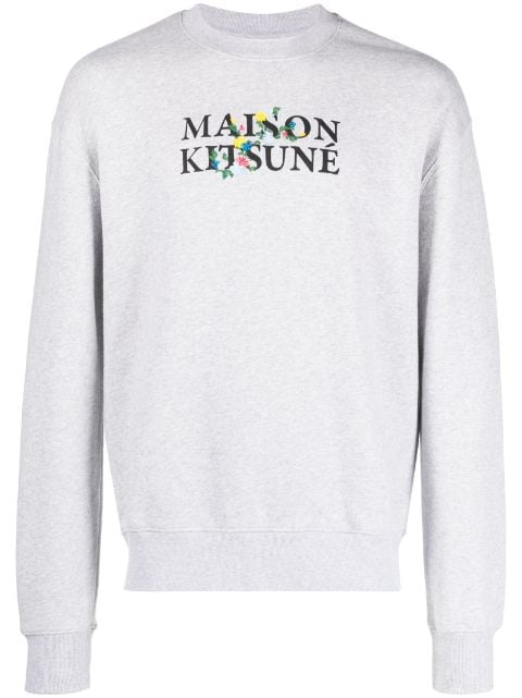 Maison Kitsuné 로고 프린트 스웨트셔츠