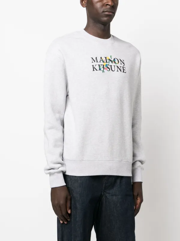 MAISON KITSUNE ／LOGO PRINT SWEAT SHIRT Maison Kitsune x Line Big Print Sweatshirt Navy Men's - SS21 - US