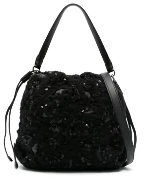 White bag best sale with black flowers