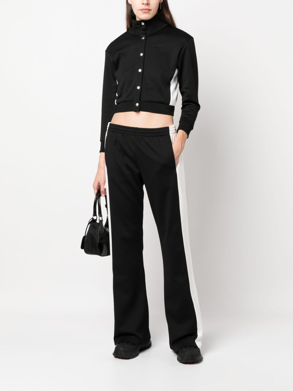 Shop Givenchy Panelled-design Straight-leg Track Pants In Black