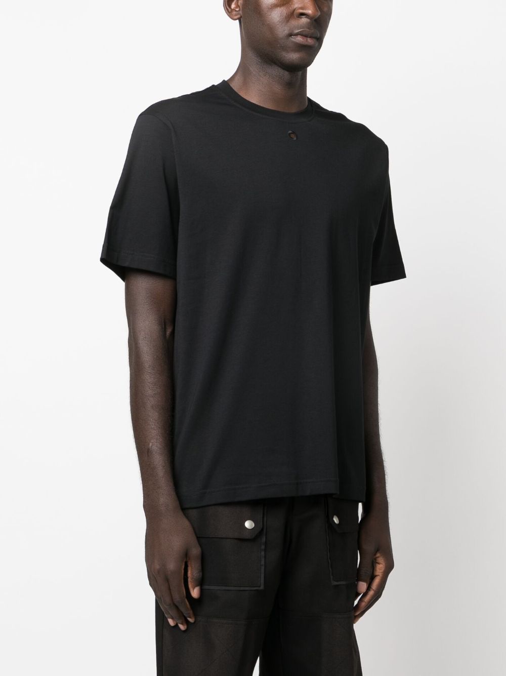 Shop Craig Green Eyelet-detail Cotton T-shirt In Black