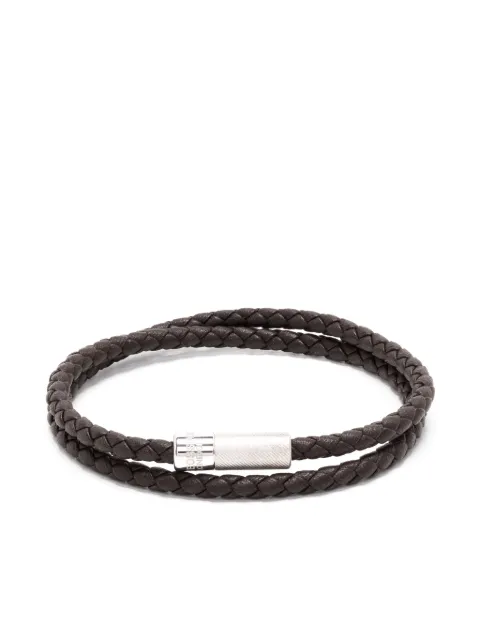 Tateossian Pop Rigato double-wrap leather bracelet