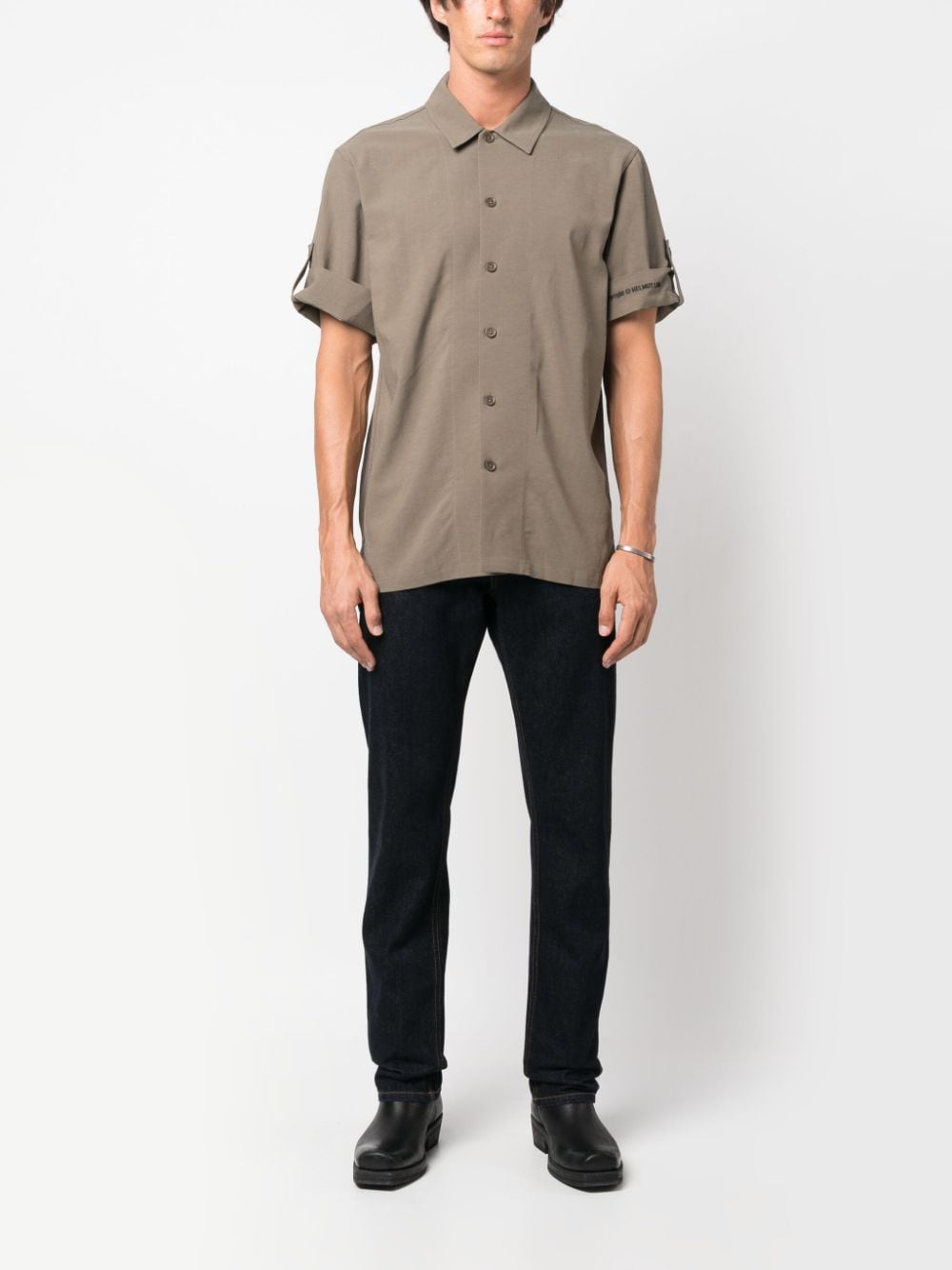 Helmut Lang short-sleeve button-up shirt - Groen