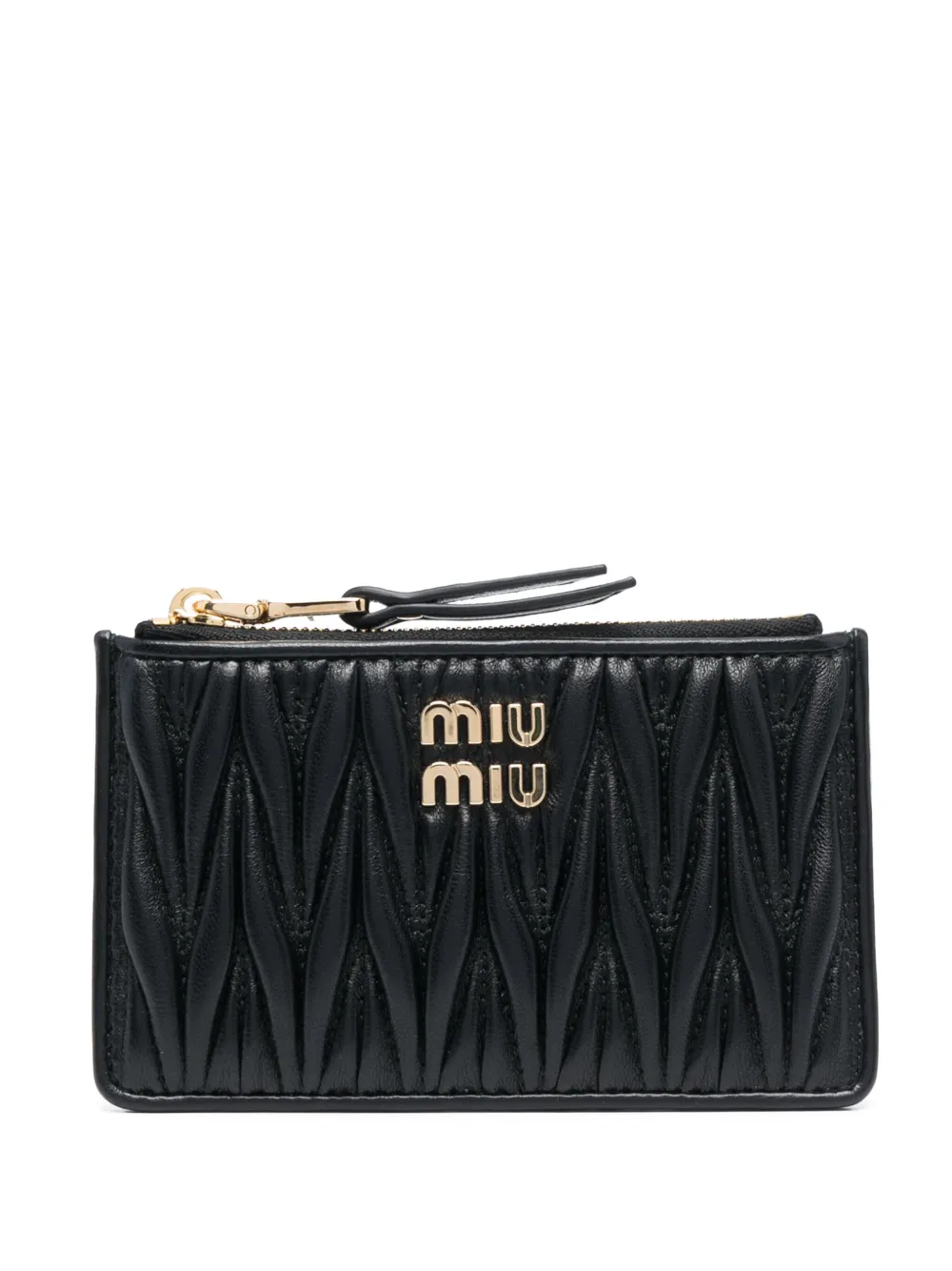 Miu Miu matelassé leather wallet | Black | Image 1