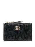 Miu Miu matelassé leather wallet - Black
