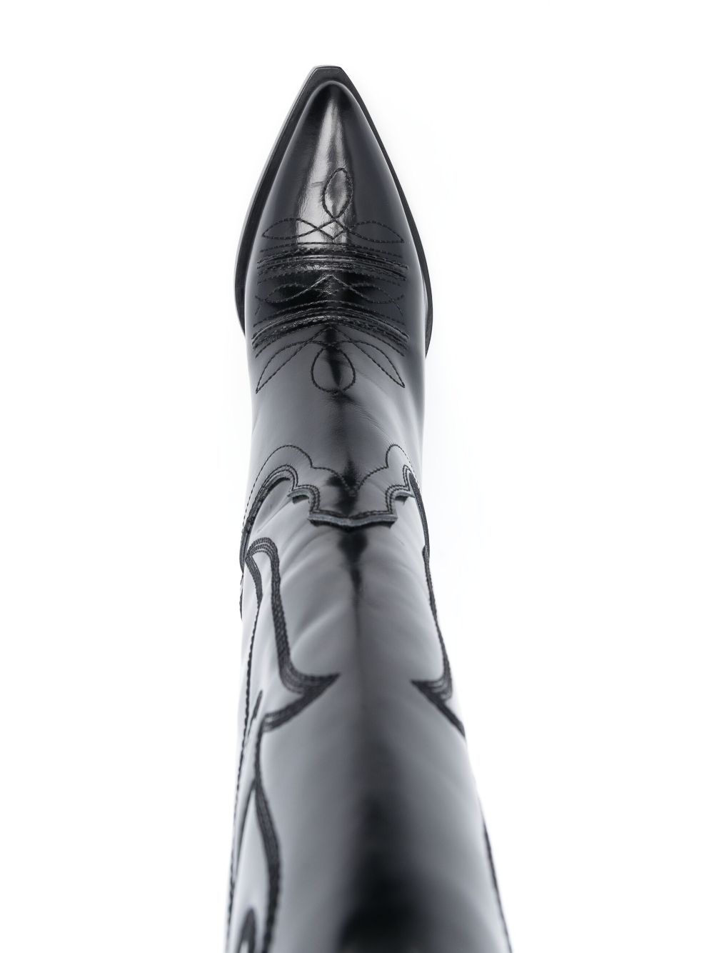 Shop Sonora Santa Fe 110mm Leather Cowboy Boots In Black