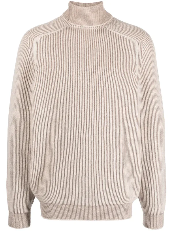 Sease Roll-neck Cashmere Jumper in Neutrals