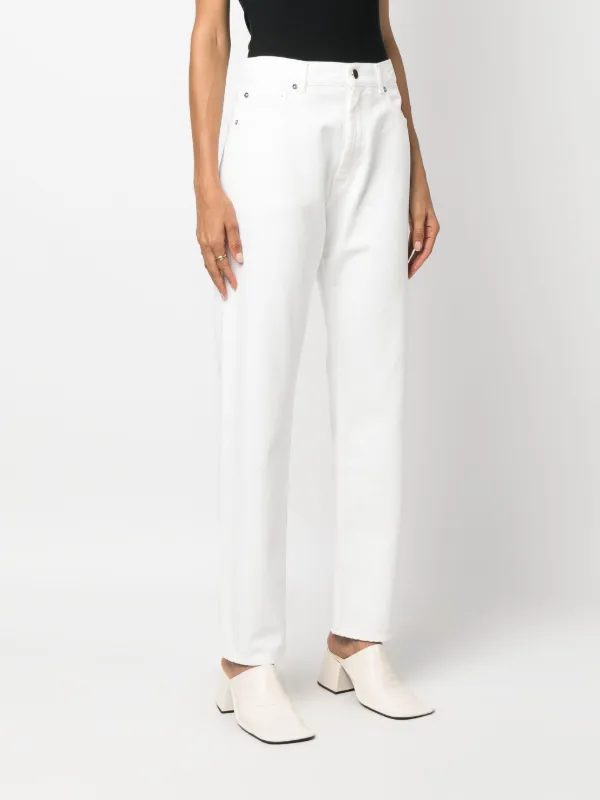【関税込み】Loulou de Saison ホワイト Attu ジーンズ LouLou De Saison Attu ワイドジーンズ | ホワイト | FARFETCH JP
