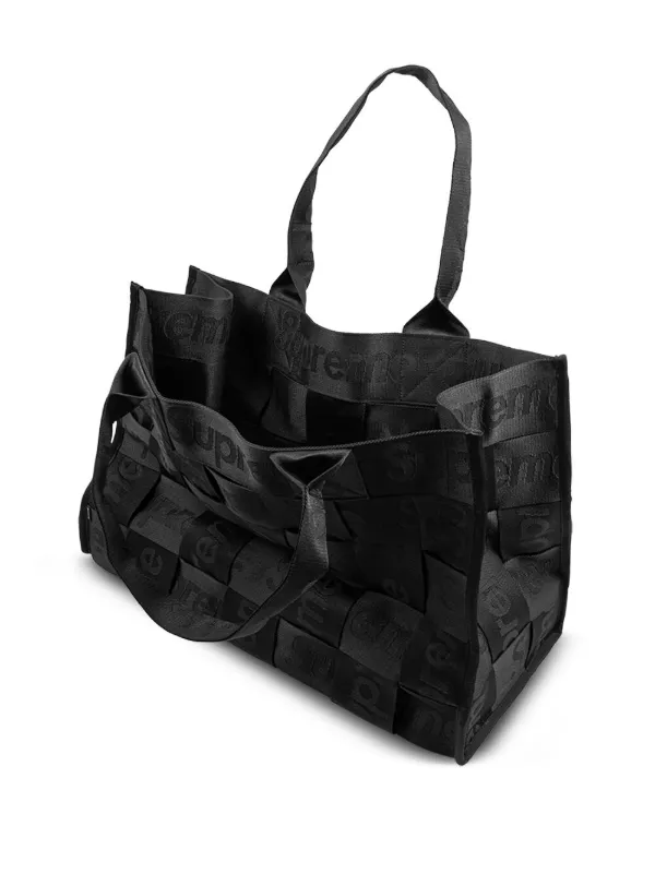 Large Tote Bag Black Leather Louis