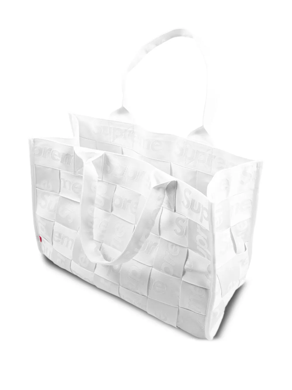 Supreme Large Woven Tote Bag - White