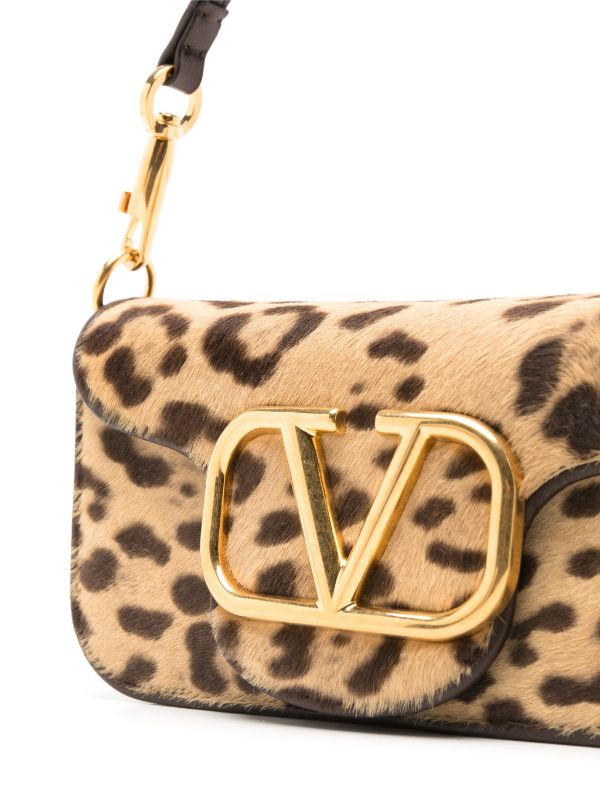 Valentino Garavani Micro Locò Animalier Leather Shoulder Bag