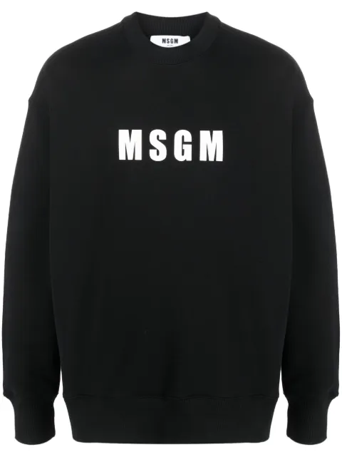 MSGM logo-print cotton sweatshirt