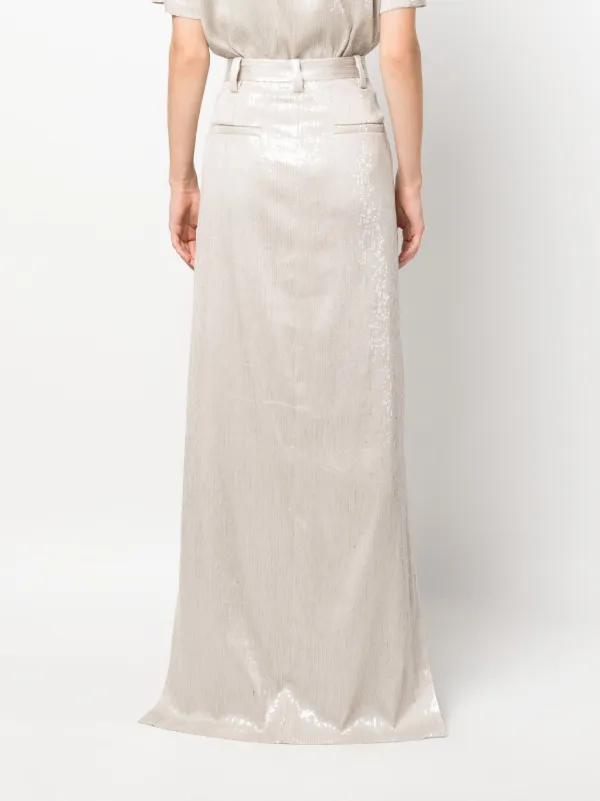 Brunello Cucinelli Sequin Embellishment Maxi Skirt