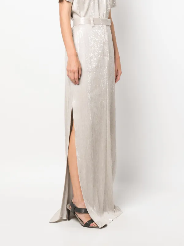 BRUNELLO CUCINELLI★素敵 Bead-embellished organza maxi skirt BRUNELLO CUCINELLI Bead-embellished organza maxi skirt | THE