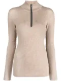 Brunello Cucinelli ribbed-knit zip-up jumper - Neutrals