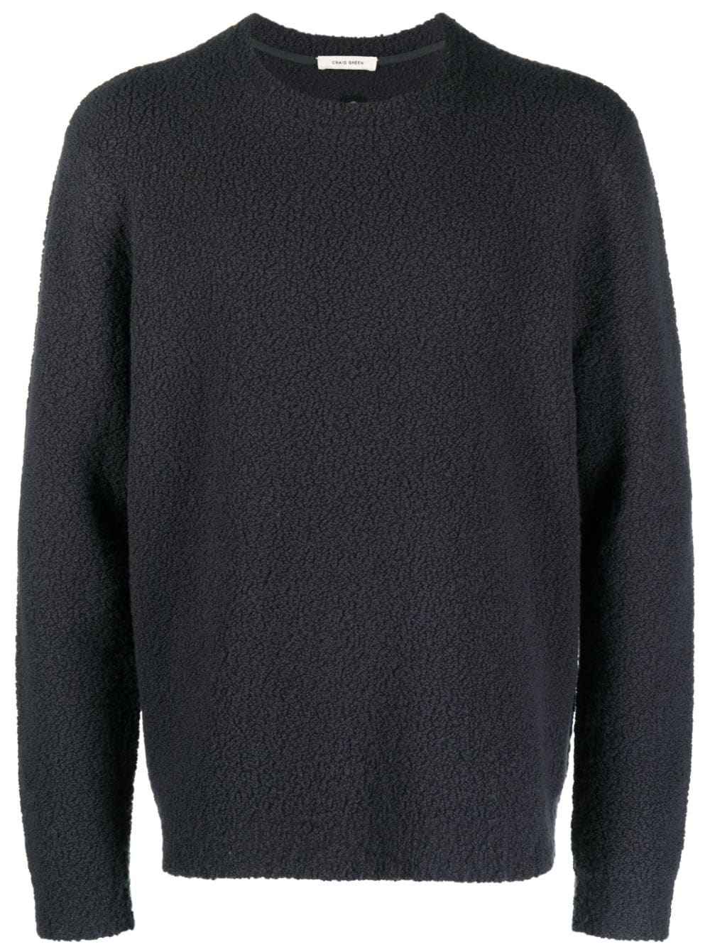 Shop Craig Green Logo-plaque Fleece Jumper In Grey