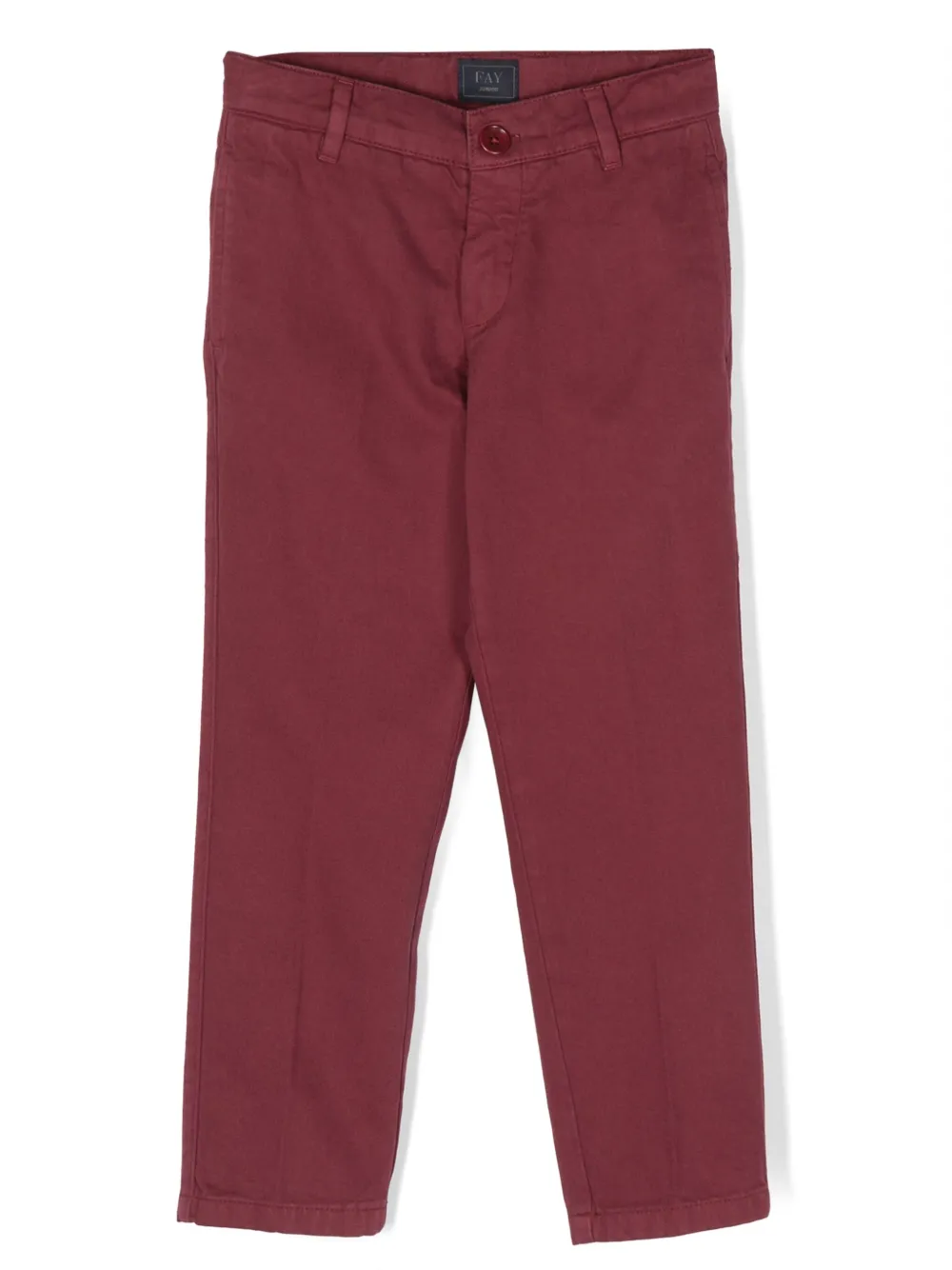 Fay Kids pantalon chino à coupe slim - Rouge Fay Kids pantalon chino à coupe slim - Rouge