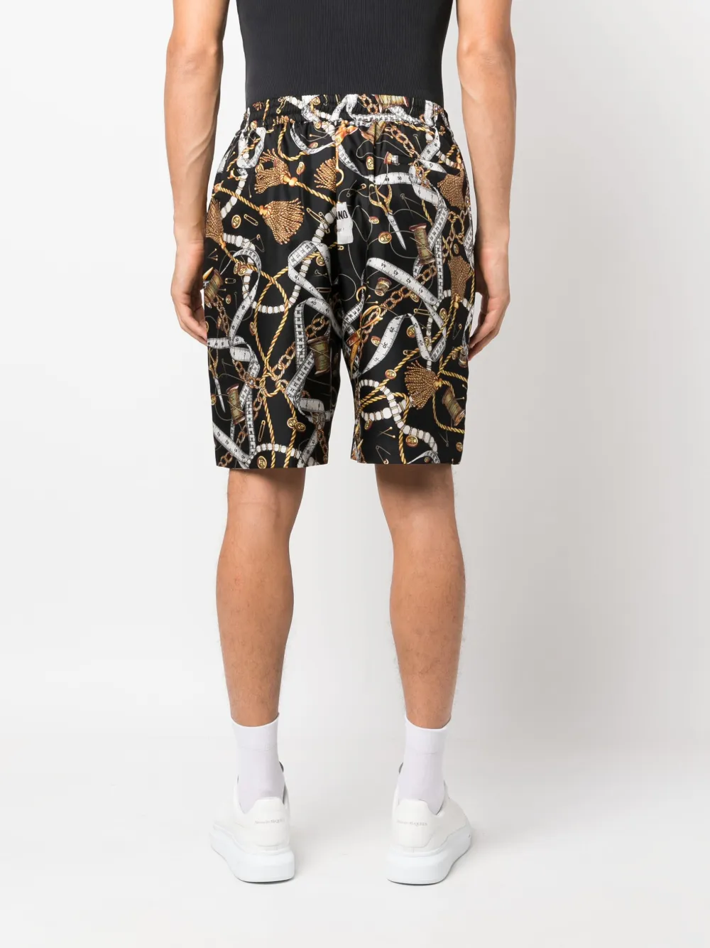 【関税&送料込】Moschino Bermuda With Logo Moschino Men's Full Logo Swim Shorts | Neiman Marcus