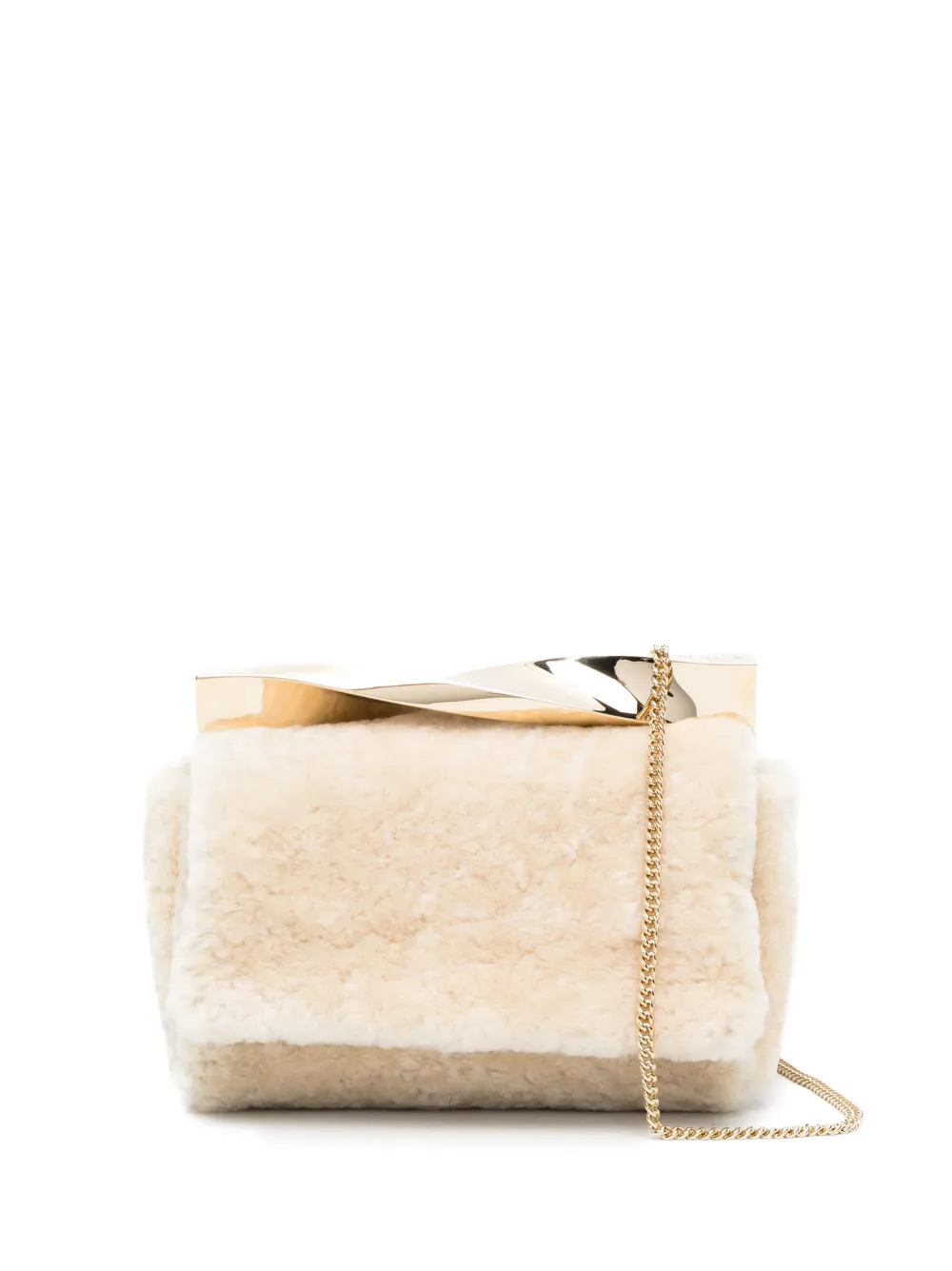 Shearling discount clutch bag