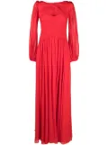 Giambattista Valli cut-out silk-georgette gown - Red