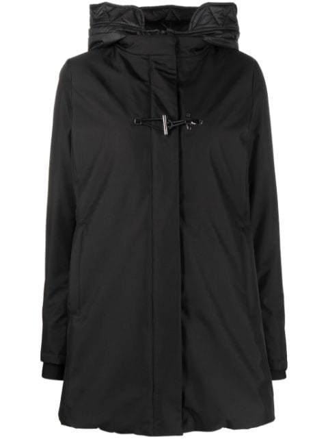 Fay high-neck hooded parka coat