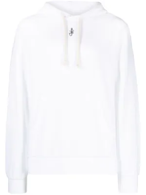 MM6 Maison Margiela number-motif Knitted Hoodie | White | FARFETCH
