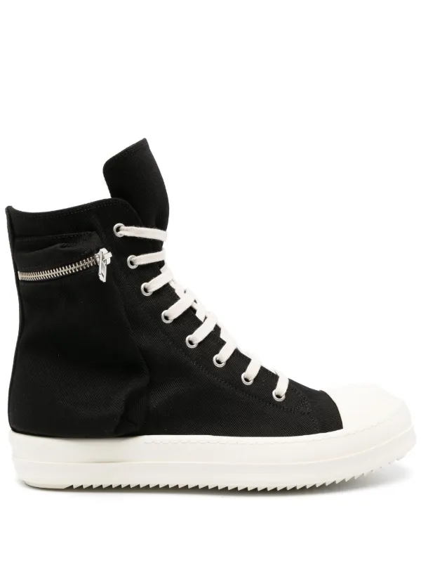 Rick Owens DRKSHDW Cargo Zipped Leather Sneakers - Farfetch