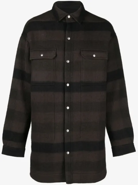 Rick Owens Hemdjacke mit tiefen Schultern